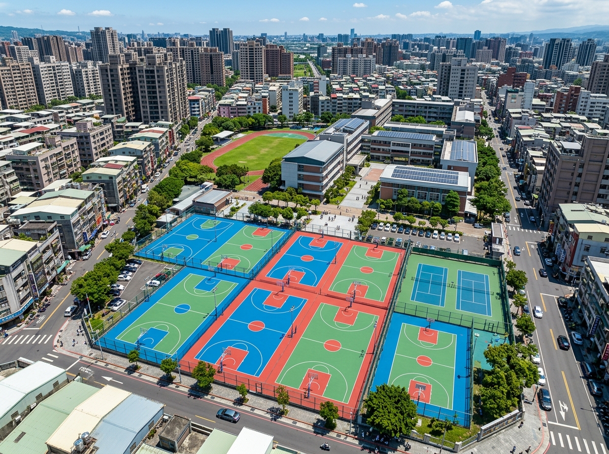 白银市学校塑胶跑道硅PU篮球场 - 排名